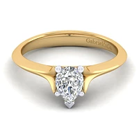 Gabriel & Co 7x5 Engagement Ring 14K Gold Classic ER11832P3M4JJJ