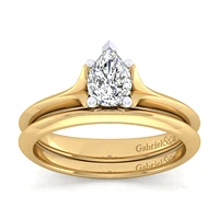 Gabriel & Co 7x5 Engagement Ring 14K Gold Classic ER11832P3M4JJJ