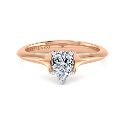 Gabriel & Co 7x5 Engagement Ring 14K Two-Tone Gold Classic ER11832P3T4JJJ