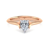 Gabriel & Co 7x5 Engagement Ring 14K Two-Tone Gold Classic ER11832P3T4JJJ