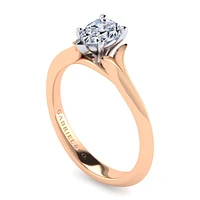 Gabriel & Co 7x5 Engagement Ring 14K Two-Tone Gold Classic ER11832P3T4JJJ