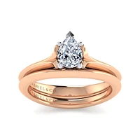 Gabriel & Co 7x5 Engagement Ring 14K Two-Tone Gold Classic ER11832P3T4JJJ