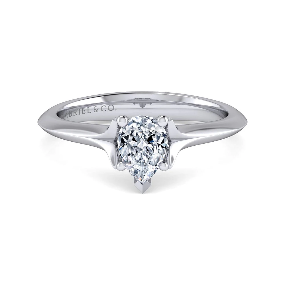 Gabriel & Co 7x5 Engagement Ring 14K White Gold Classic ER11832P3W4JJJ