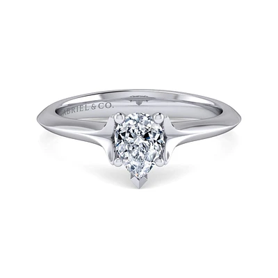 Gabriel & Co 7x5 Engagement Ring 14K White Gold Classic ER11832P3W4JJJ
