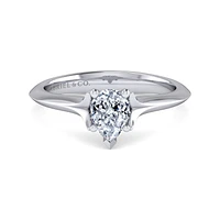 Gabriel & Co 7x5 Engagement Ring 14K White Gold Classic ER11832P3W4JJJ