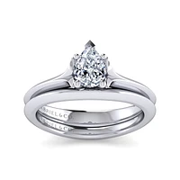 Gabriel & Co 7x5 Engagement Ring 14K White Gold Classic ER11832P3W4JJJ
