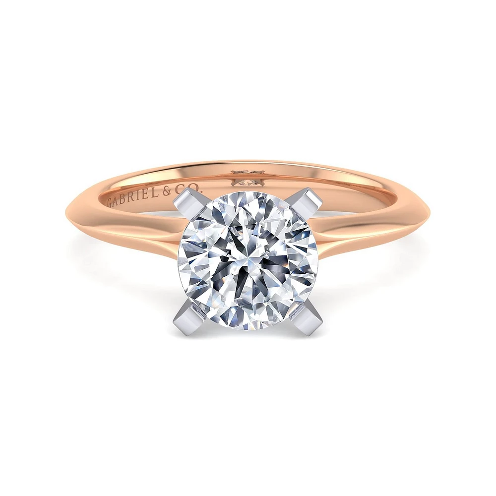 Gabriel & Co 8 Engagement Ring 14K Two-Tone Gold Classic ER11832R8T4JJJ