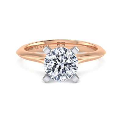 Gabriel & Co 8 Engagement Ring 14K Two-Tone Gold Classic ER11832R8T4JJJ