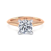 Gabriel & Co 8 Engagement Ring 14K Two-Tone Gold Classic ER11832R8T4JJJ
