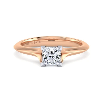 Gabriel & Co 5 Engagement Ring 14K Two-Tone Gold Classic ER11832S3T4JJJ