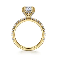 Gabriel & Co 7x7 Engagement Ring 14K Yellow Gold Classic ER13904C8Y44JJ