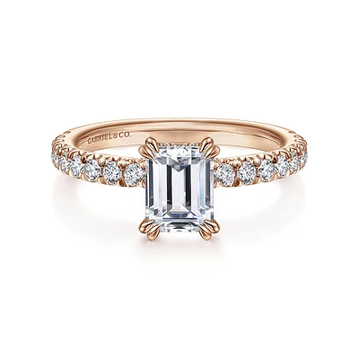 Gabriel & Co 6.5 x 5 Engagement Ring 14K Rose Gold Classic ER13904E4K44JJ