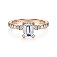 Gabriel & Co 6.5 x 5 Engagement Ring 14K Rose Gold Classic ER13904E4K44JJ