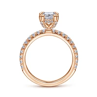 Gabriel & Co 6.5 x 5 Engagement Ring 14K Rose Gold Classic ER13904E4K44JJ