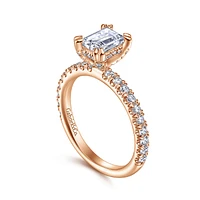 Gabriel & Co 6.5 x 5 Engagement Ring 14K Rose Gold Classic ER13904E4K44JJ