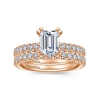 Gabriel & Co 6.5 x 5 Engagement Ring 14K Rose Gold Classic ER13904E4K44JJ