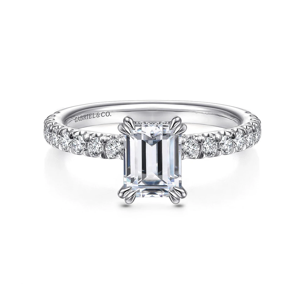 Gabriel & Co 6.5 x 5 Engagement Ring 14K White Gold Classic ER13904E4W44JJ