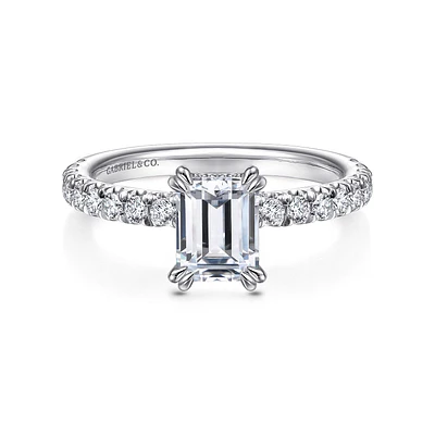 Gabriel & Co 6.5 x 5 Engagement Ring 14K White Gold Classic ER13904E4W44JJ