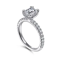 Gabriel & Co 6.5 x 5 Engagement Ring 14K White Gold Classic ER13904E4W44JJ