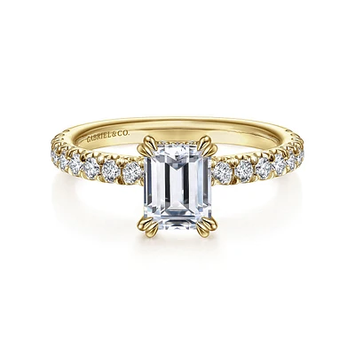 Gabriel & Co 6.5 x 5 Engagement Ring 14K Yellow Gold Classic ER13904E4Y44JJ