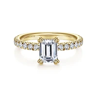 Gabriel & Co 6.5 x 5 Engagement Ring 14K Yellow Gold Classic ER13904E4Y44JJ