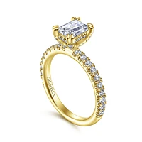Gabriel & Co 6.5 x 5 Engagement Ring 14K Yellow Gold Classic ER13904E4Y44JJ
