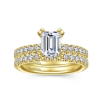 Gabriel & Co 6.5 x 5 Engagement Ring 14K Yellow Gold Classic ER13904E4Y44JJ