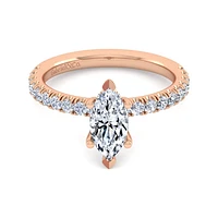 Gabriel & Co 10x5 Engagement Ring 14K Rose Gold Classic ER13904M4K44JJ