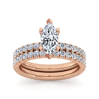 Gabriel & Co 10x5 Engagement Ring 14K Rose Gold Classic ER13904M4K44JJ