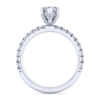 Gabriel & Co 10x5 Engagement Ring 14K White Gold Classic ER13904M4W44JJ