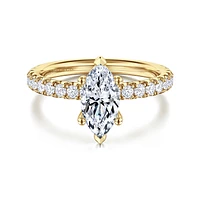 Gabriel & Co 10x5 Engagement Ring 14K Yellow Gold Classic ER13904M4Y44JJ