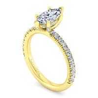 Gabriel & Co 10x5 Engagement Ring 14K Yellow Gold Classic ER13904M4Y44JJ