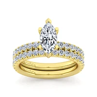 Gabriel & Co 10x5 Engagement Ring 14K Yellow Gold Classic ER13904M4Y44JJ
