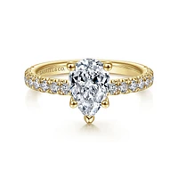 Gabriel & Co 9x6 Engagement Ring 14K Yellow Gold Classic ER13904P4Y44JJ