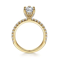 Gabriel & Co 9x6 Engagement Ring 14K Yellow Gold Classic ER13904P4Y44JJ