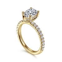 Gabriel & Co 9x6 Engagement Ring 14K Yellow Gold Classic ER13904P4Y44JJ
