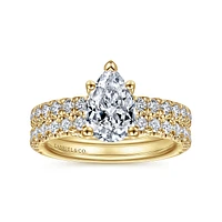 Gabriel & Co 9x6 Engagement Ring 14K Yellow Gold Classic ER13904P4Y44JJ
