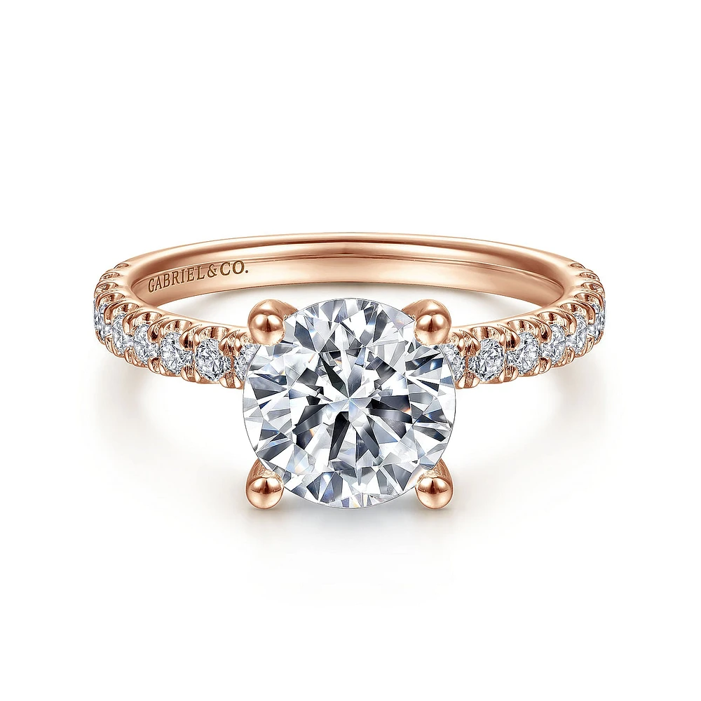 Gabriel & Co 8 Engagement Ring 14K Rose Gold Classic ER13904R8K44JJ