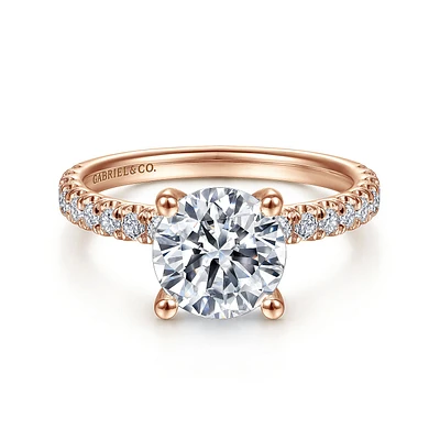 Gabriel & Co 8 Engagement Ring 14K Rose Gold Classic ER13904R8K44JJ