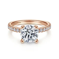 Gabriel & Co 8 Engagement Ring 14K Rose Gold Classic ER13904R8K44JJ