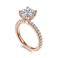 Gabriel & Co 8 Engagement Ring 14K Rose Gold Classic ER13904R8K44JJ