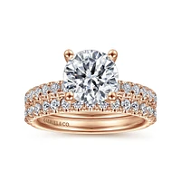 Gabriel & Co 8 Engagement Ring 14K Rose Gold Classic ER13904R8K44JJ