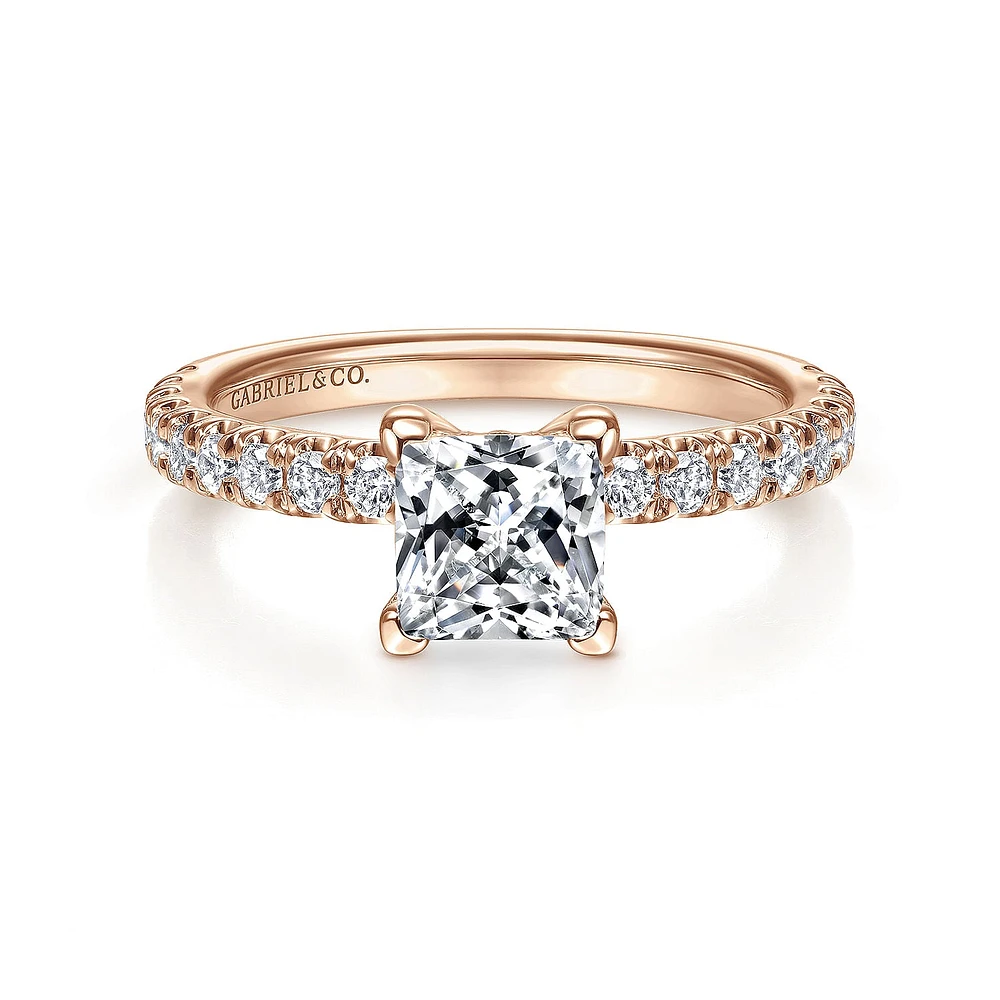 Gabriel & Co 5.5 Engagement Ring 14K Rose Gold Classic ER13904S4K44JJ