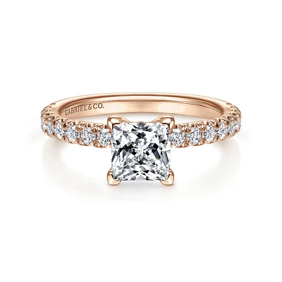 Gabriel & Co 5.5 Engagement Ring 14K Rose Gold Classic ER13904S4K44JJ