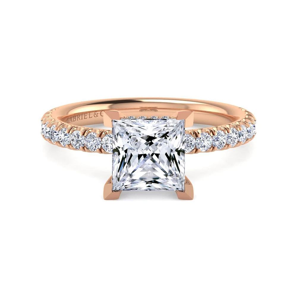 Gabriel & Co 7 Engagement Ring 14K Rose Gold Classic ER13904S8K44JJ
