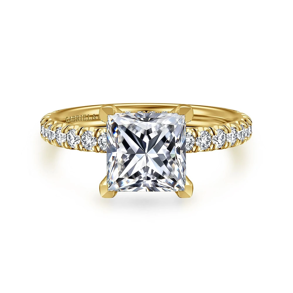 Gabriel & Co 7 Engagement Ring 14K Yellow Gold Classic ER13904S8Y44JJ