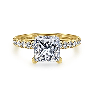Gabriel & Co 7 Engagement Ring 14K Yellow Gold Classic ER13904S8Y44JJ