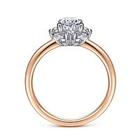 Gabriel & Co 8x5.5 Engagement Ring 14K Two-Tone Gold Starlight ER14661O4T44JJ