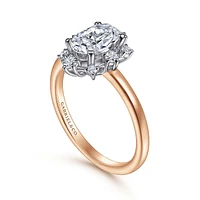 Gabriel & Co 8x5.5 Engagement Ring 14K Two-Tone Gold Starlight ER14661O4T44JJ