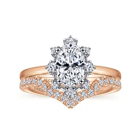 Gabriel & Co 8x5.5 Engagement Ring 14K Two-Tone Gold Starlight ER14661O4T44JJ